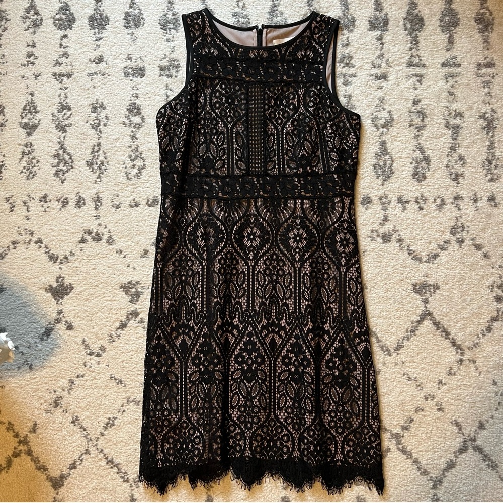 Loft Lace Overlay Dress